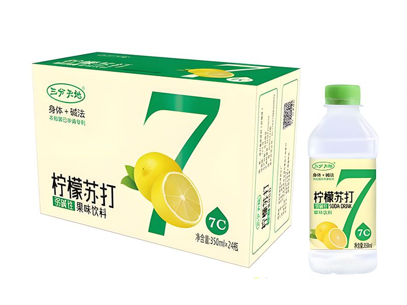 三分天地柠檬苏打果味水350mlx24瓶